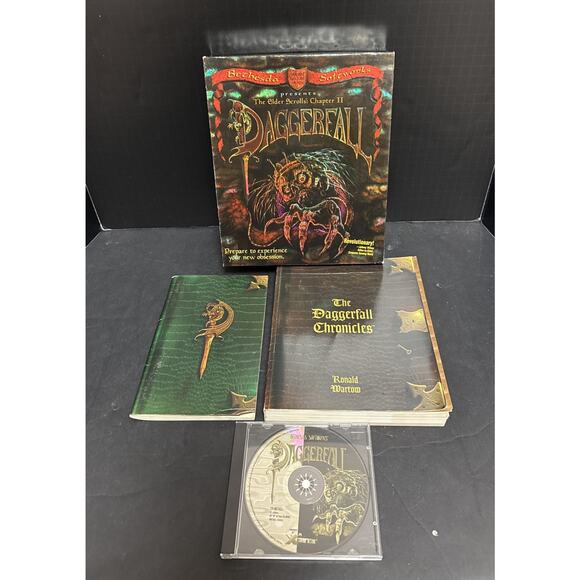 Elder Scrolls Chapter 2 Daggerfall PC Game DOS Windows 1996 Manual CD-ROM Tested - Picture 1 of 16
